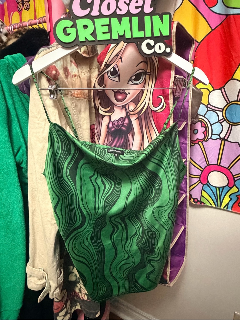 2 Pieces -  Green Abstract Tops